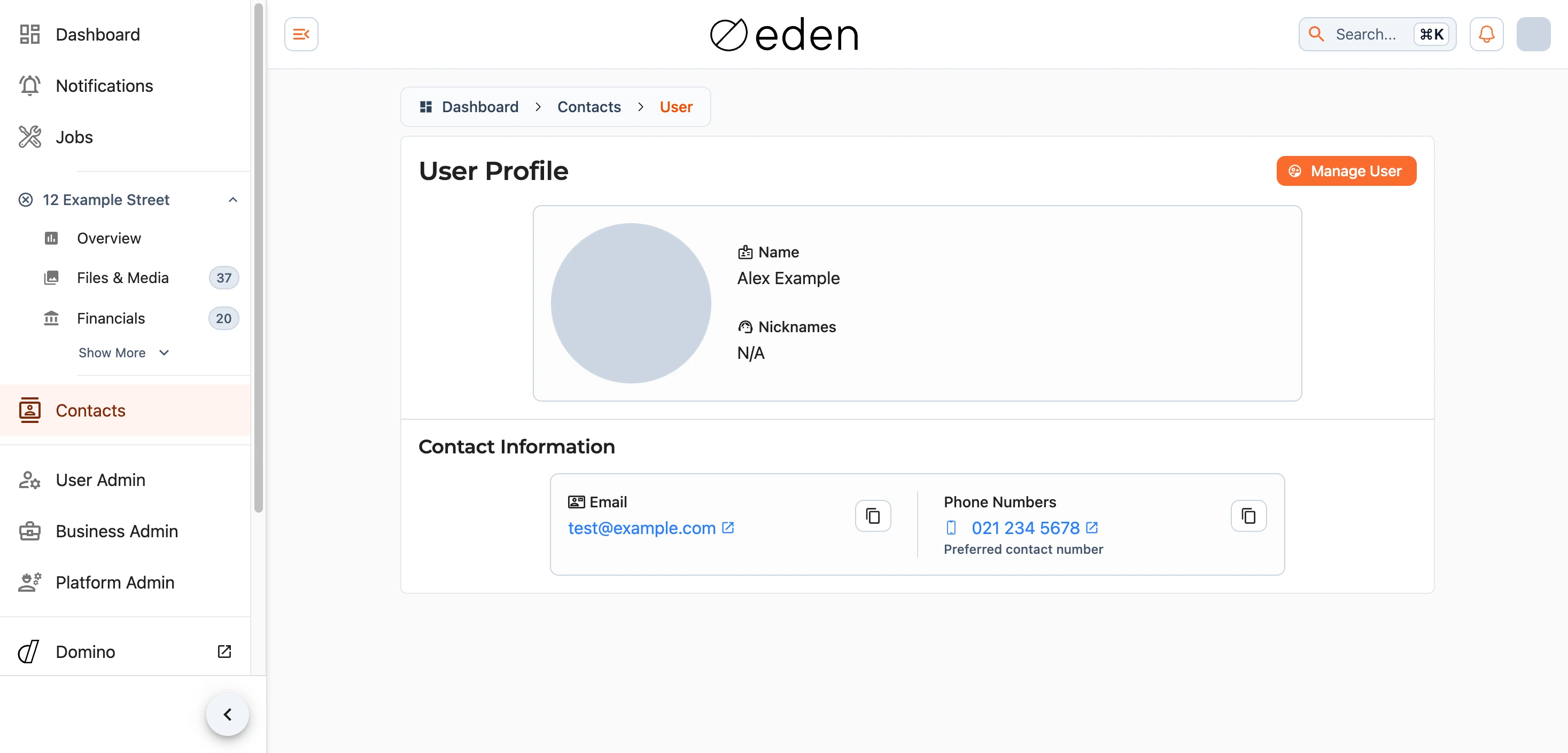 A user profile